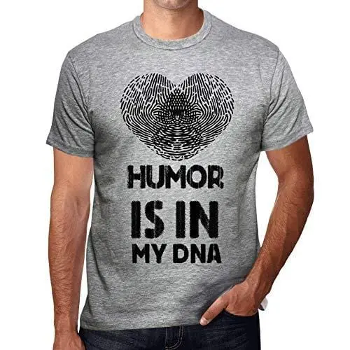 Ultrabasic - Homme T-Shirt Graphique Humor Is In My Dna Gris Chine 1