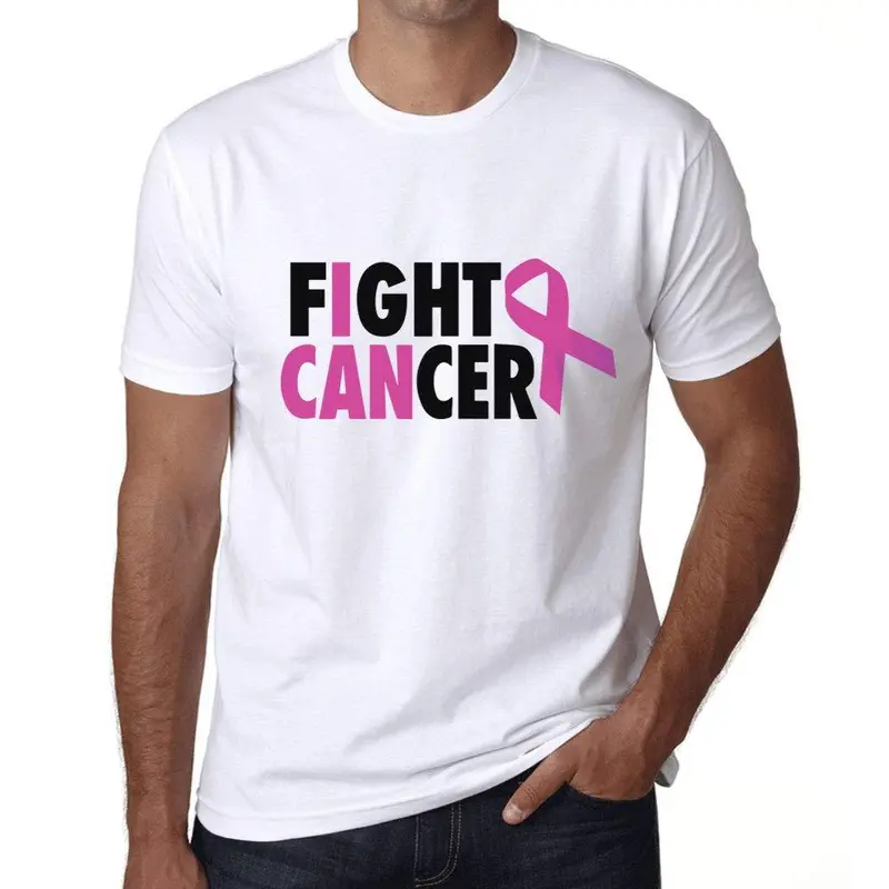 Ultrabasic Homme T-Shirt Graphique I Can Fight Cancer Blanc 1
