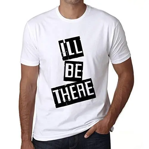 Ultrabasic - Homme T-Shirt Graphique I'll Be There T-Shirt Cadeau Lettre D'impression Blanc 1