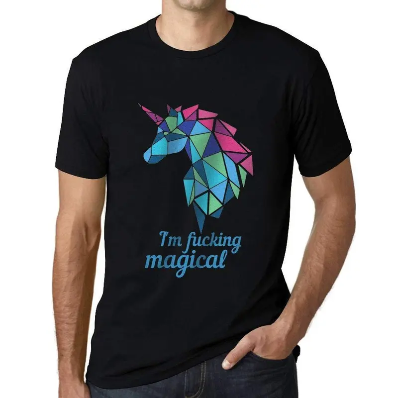 Ultrabasic Homme T-Shirt Graphique I'm F*Cking Magical Noir Profond 1