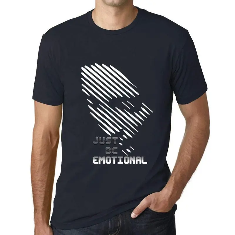 Ultrabasic - Homme T-Shirt Graphique Just Be Emotional Marine 1