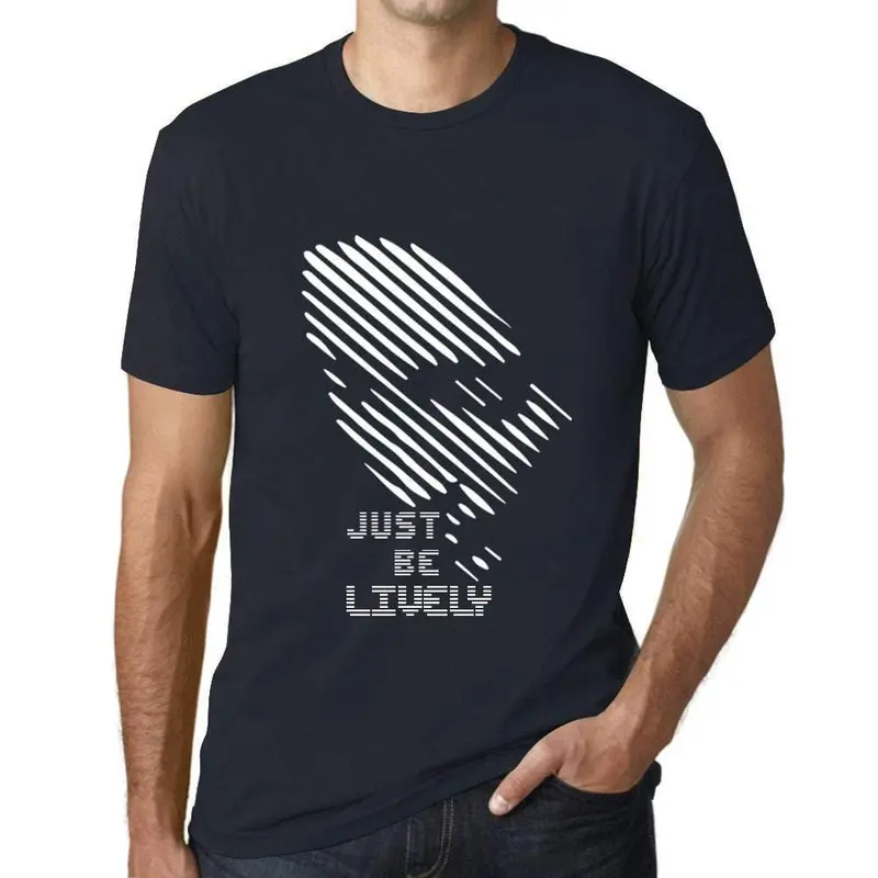 Ultrabasic - Homme T-Shirt Graphique Just Be Lively Marine 1