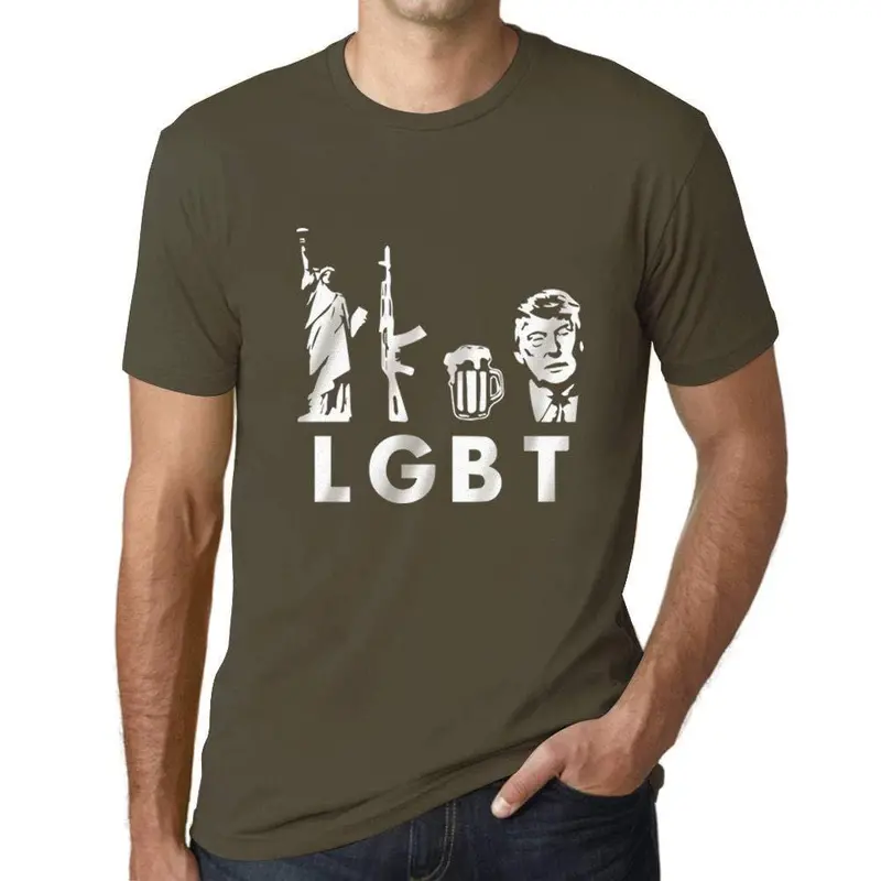 Ultrabasic Homme T-Shirt Graphique Lgbt Liberty Guns Beer Army 1