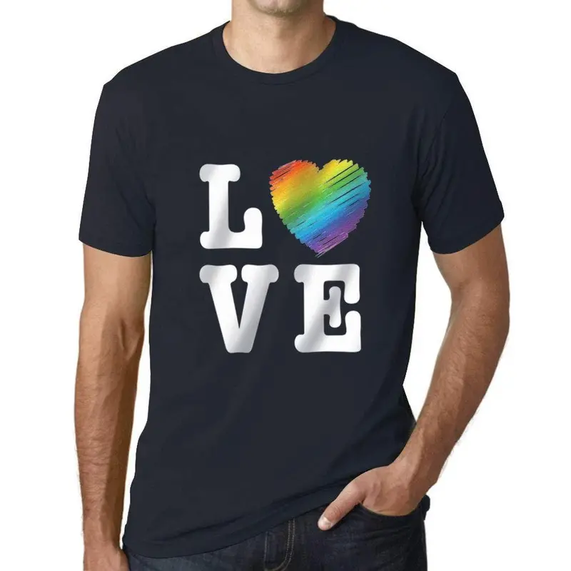 Ultrabasic Homme T-Shirt Graphique Lgbt Love Marine 1