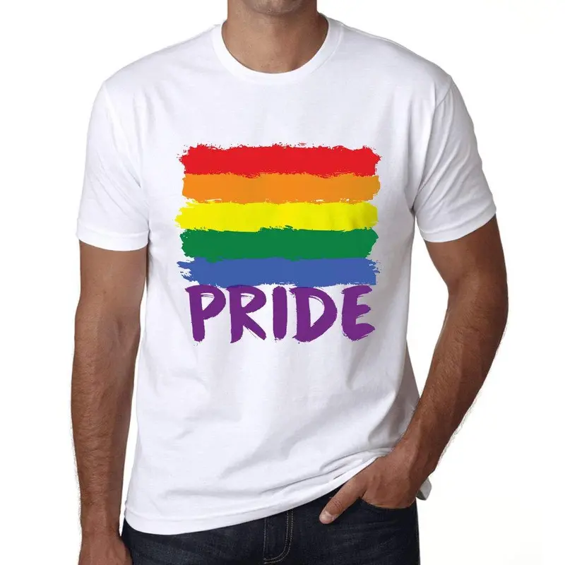 Ultrabasic Homme T-Shirt Graphique Lgbt Pride Blanc 1