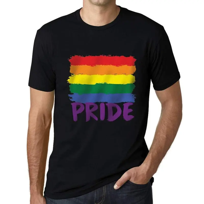 Ultrabasic Homme T-Shirt Graphique Lgbt Pride Noir Profond 1
