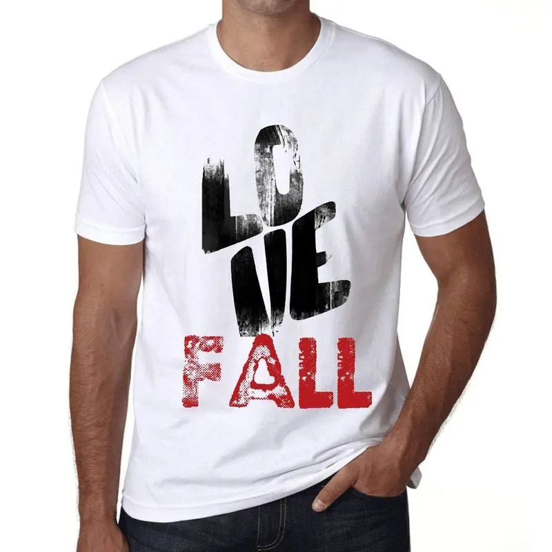 Ultrabasic - Homme T-Shirt Graphique Love Fall Blanc 1