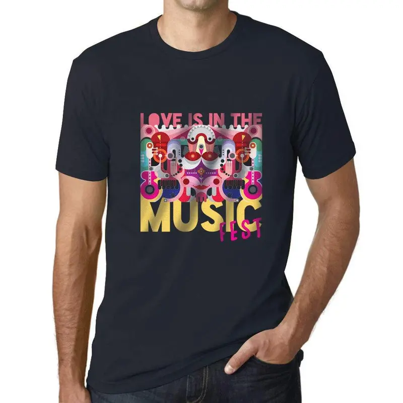 Ultrabasic Homme T-Shirt Graphique Love Is In The Music Marine 1