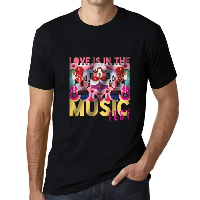 Ultrabasic Homme T-Shirt Graphique Love Is In The Music Noir Profond 1