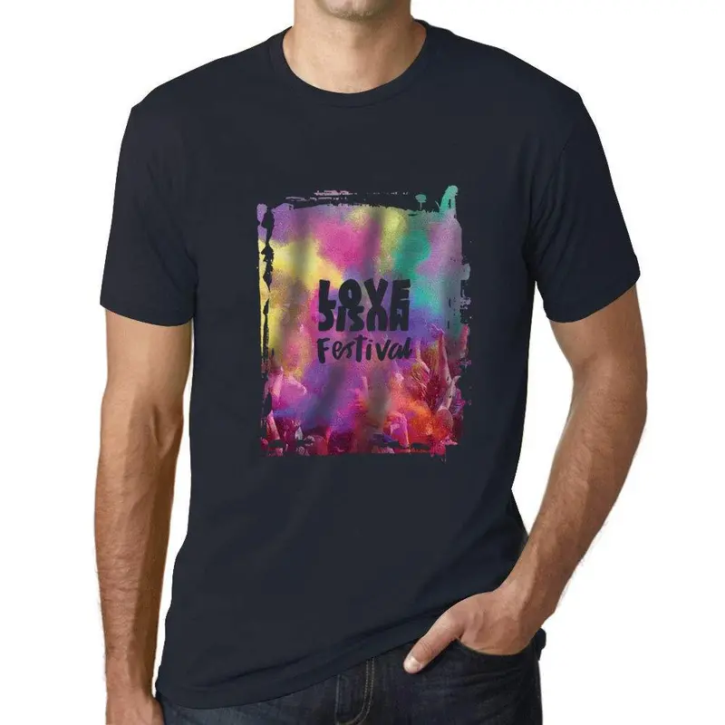 Ultrabasic Homme T-Shirt Graphique Love Music Festival Marine 1