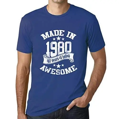 Ultrabasic - Homme T-Shirt Graphique Made In 1980 Idée Cadeau T-Shirt Pour Le 40E Anniversaire Royal 1