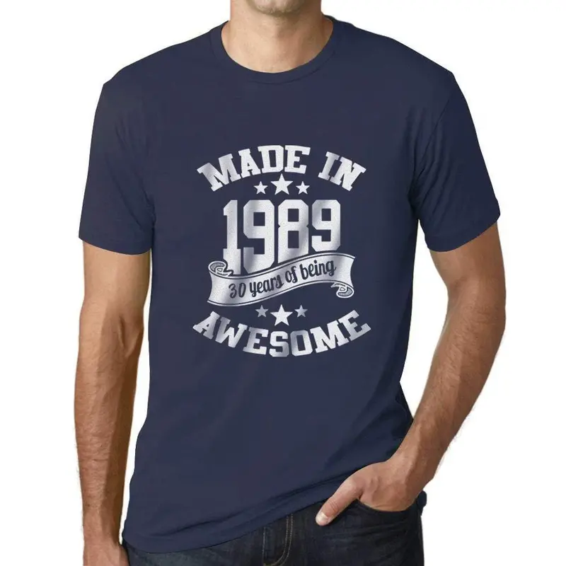 Ultrabasic - Homme T-Shirt Graphique Made In 1989 Awesome 30Ème Anniversaire French Marine 1