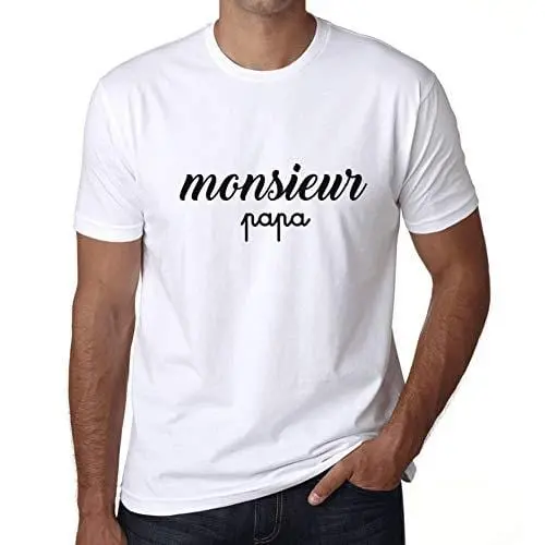 Ultrabasic - Homme T-Shirt Graphique Monsieur Papa Imprimé Lettres Noël Cadeau Blanco 1
