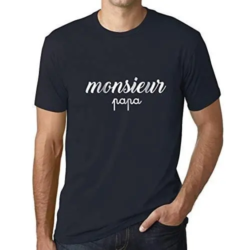 Ultrabasic - Homme T-Shirt Graphique Monsieur Papa Imprimé Lettres Noël Cadeau Marine 1