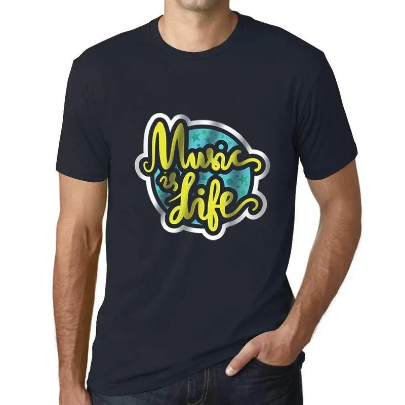 Ultrabasic Homme T-Shirt Graphique Music Is Life Marine 1