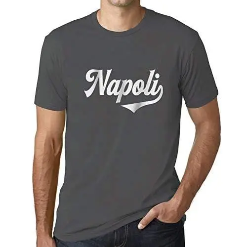 Ultrabasic - Homme T-Shirt Graphique Napoli Gris Clair 1