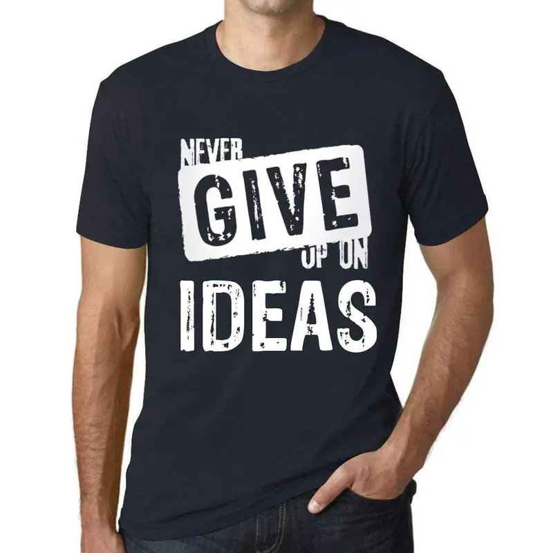 Ultrabasic Homme T-Shirt Graphique Never Give Up On Ideas Marine 1