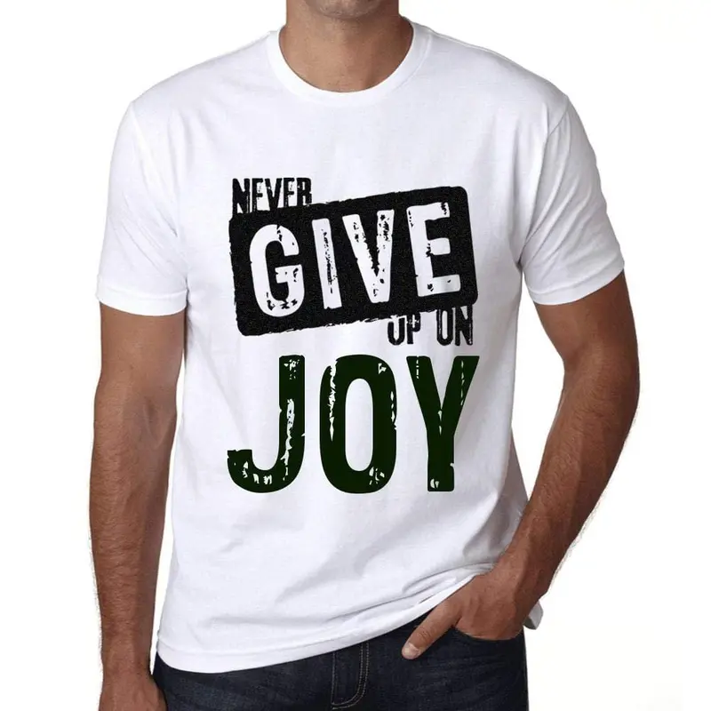 Ultrabasic Homme T-Shirt Graphique Never Give Up On Joy Blanc 1