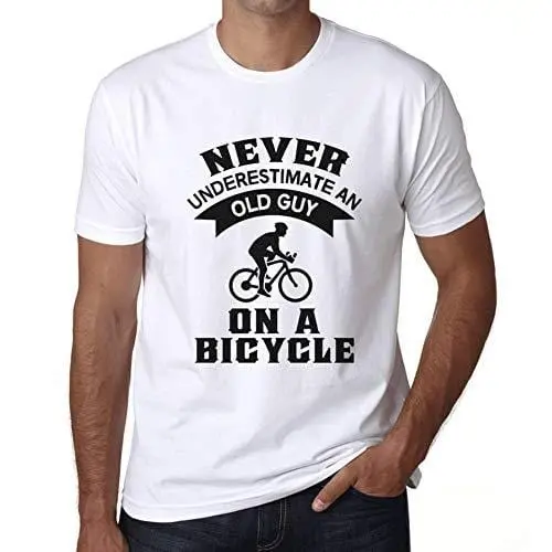 Ultrabasic - Homme T-Shirt Graphique Never Underestimate An Old Man Imprimé Lettres Noël Cadeau Blanco 1