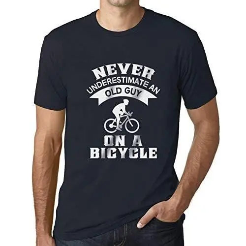 Ultrabasic - Homme T-Shirt Graphique Never Underestimate An Old Man Imprimé Lettres Noël Cadeau Marine 1