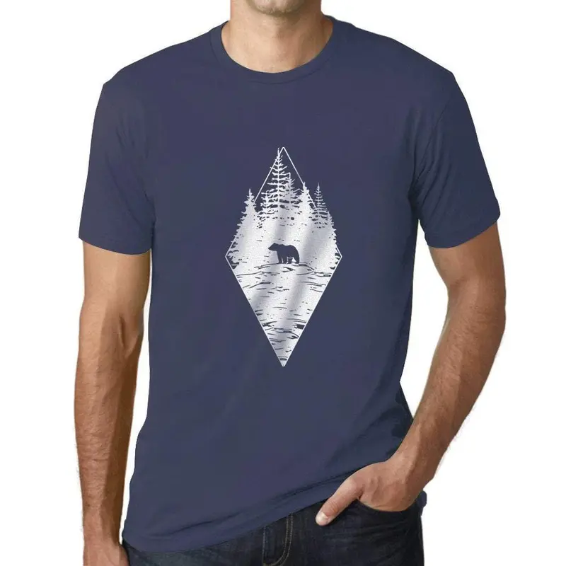 Ultrabasic - Homme T-Shirt Graphique Ours De La Forêt Denim 1