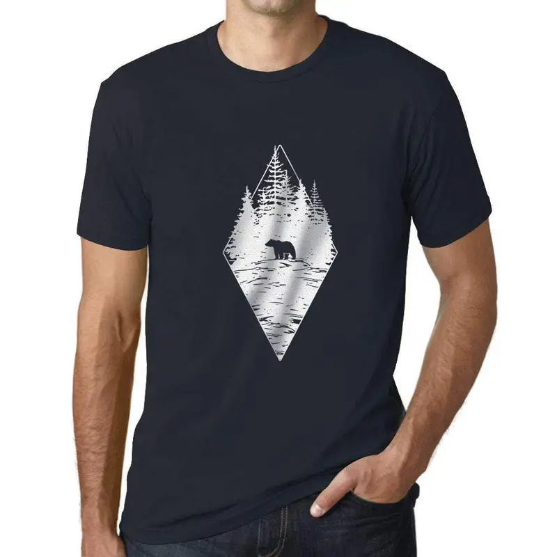 Ultrabasic - Homme T-Shirt Graphique Ours De La Forêt Marine 1