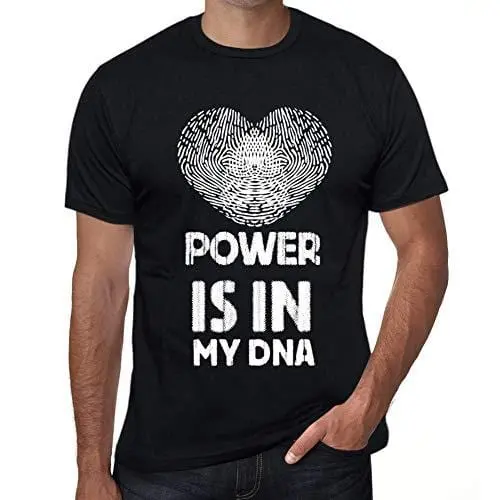 Ultrabasic - Homme T-Shirt Graphique Power Is In My Dna Noir Profond 1