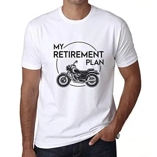 Ultrabasic - Homme T-Shirt Graphique Retirement Plan Imprimé Lettres Noël Cadeau Blanco 1