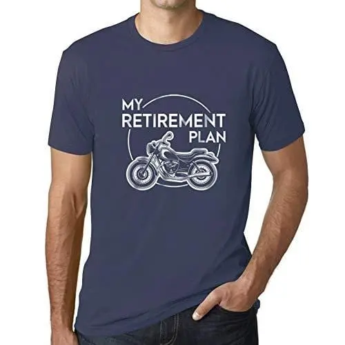 Ultrabasic - Homme T-Shirt Graphique Retirement Plan Imprimé Lettres Noël Cadeau Denim 1