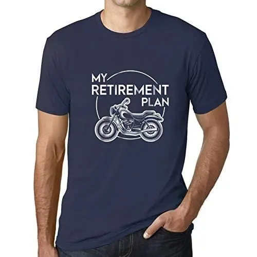 Ultrabasic - Homme T-Shirt Graphique Retirement Plan Imprimé Lettres Noël Cadeau French Marine 1
