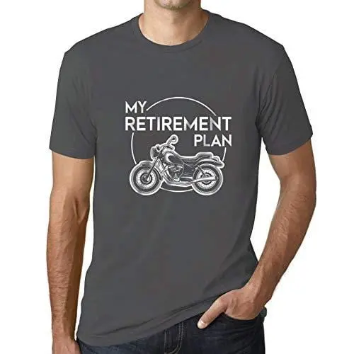 Ultrabasic - Homme T-Shirt Graphique Retirement Plan Imprimé Lettres Noël Cadeau Gris Souris 1