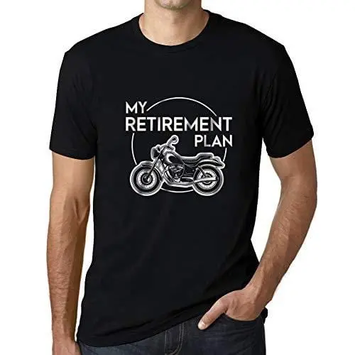 Ultrabasic - Homme T-Shirt Graphique Retirement Plan Imprimé Lettres Noël Cadeau Noir Profond 1