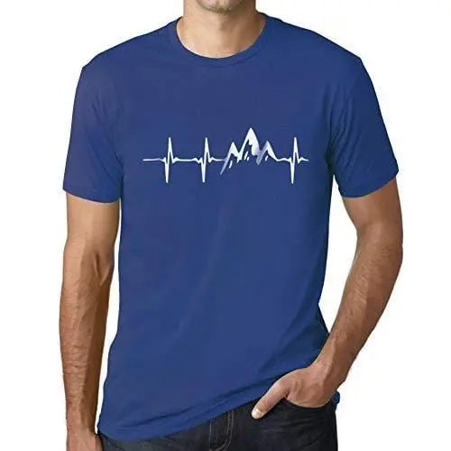 Ultrabasic - Homme T-Shirt Graphique Rythme Cardiaque De Montagne Royal 1