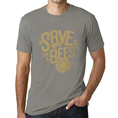 Ultrabasic - Homme T-Shirt Graphique Save The Bees Zinc 1
