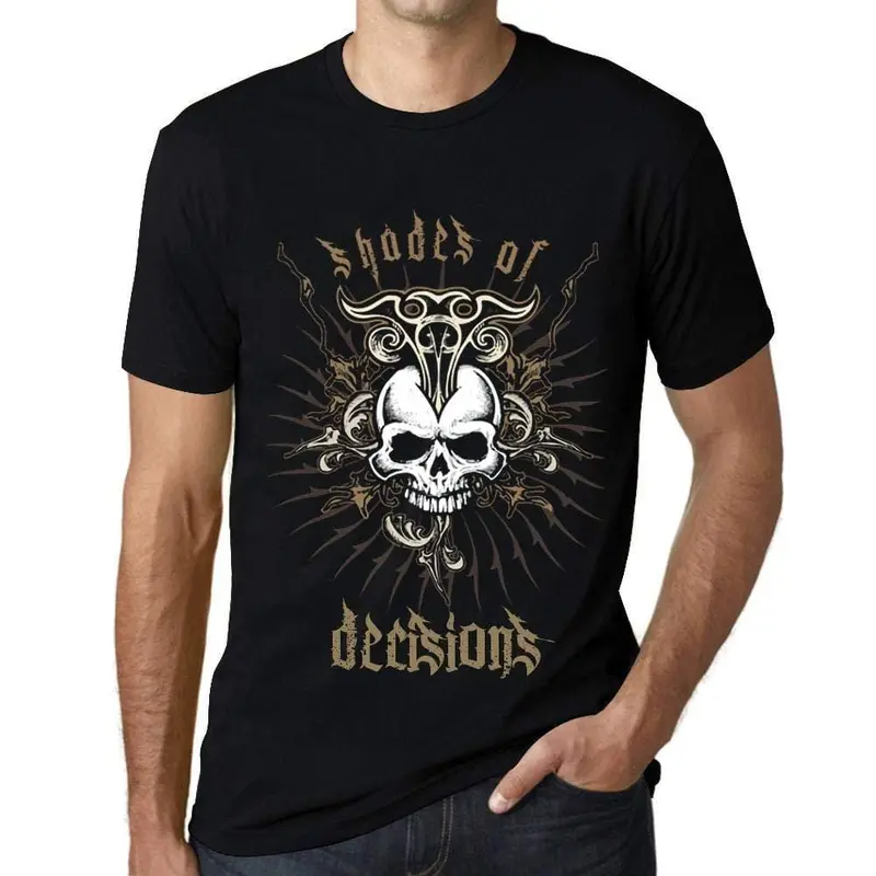 Ultrabasic - Homme T-Shirt Graphique Shades Of Decisions Noir Profond 1