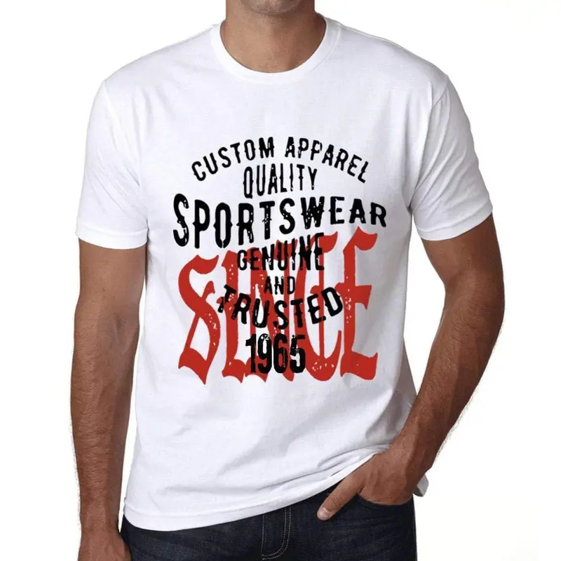 Ultrabasic - Homme T-Shirt Graphique Sportswear Depuis 1965 Blanc 1
