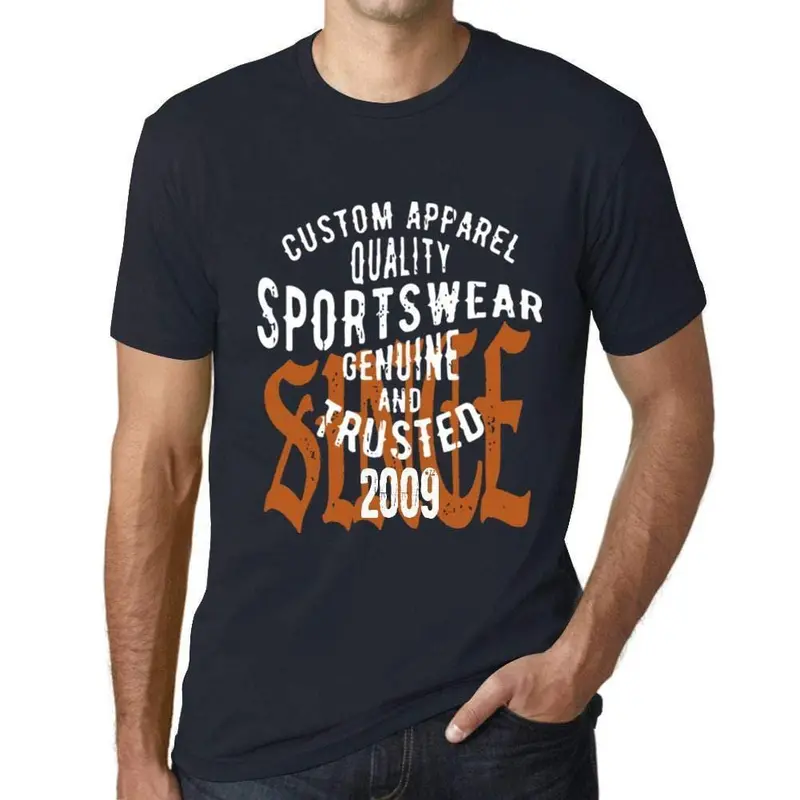 Ultrabasic - Homme T-Shirt Graphique Sportswear Depuis 2009 Marine 1