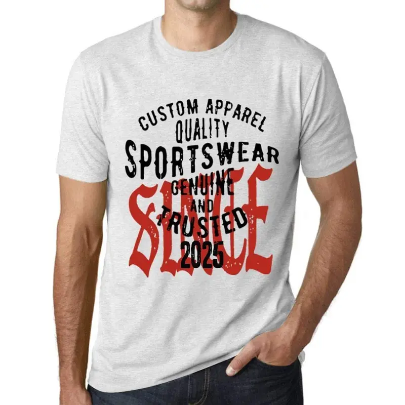 Ultrabasic - Homme T-Shirt Graphique Sportswear Depuis 2025 Blanc Chiné 1