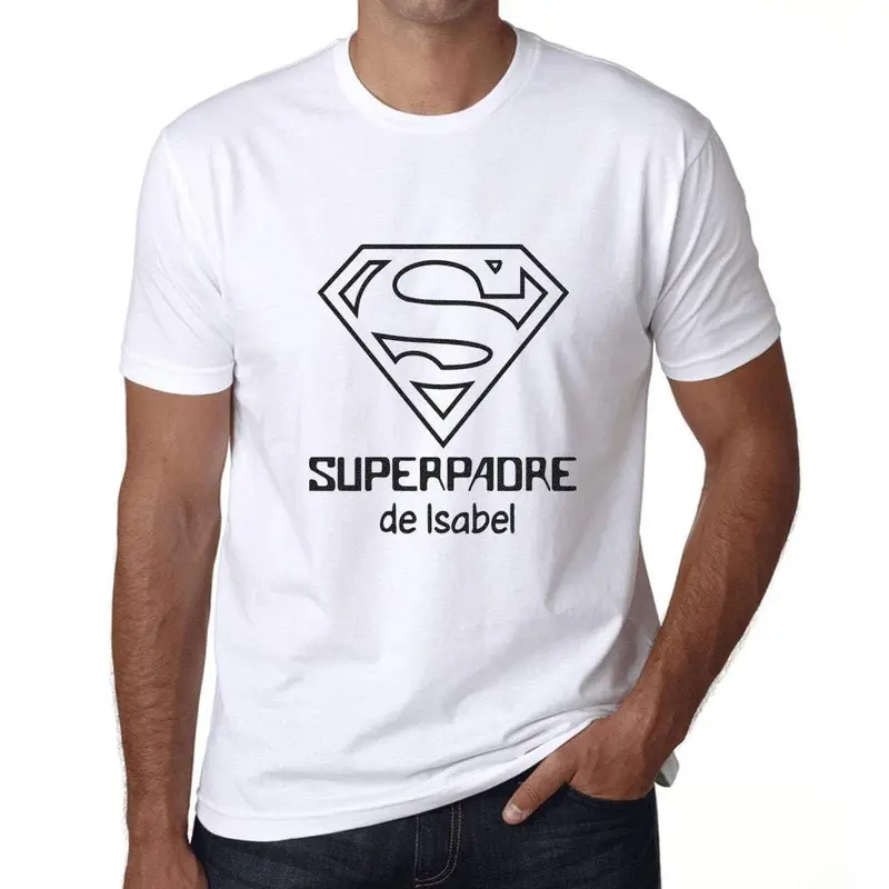 Ultrabasic - Homme T-Shirt Graphique Superpadre Lettres Imprimées Blanco 1