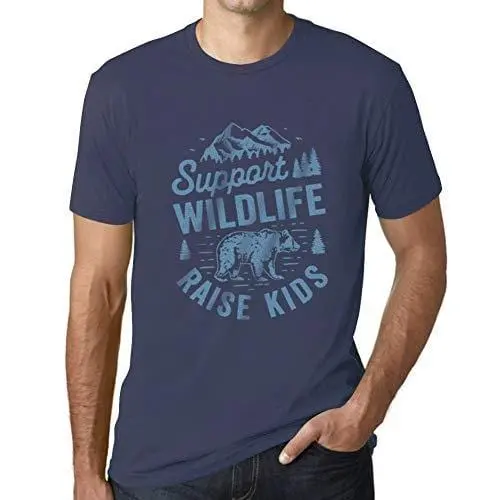 Ultrabasic - Homme T-Shirt Graphique Support Wildlife Denim 1