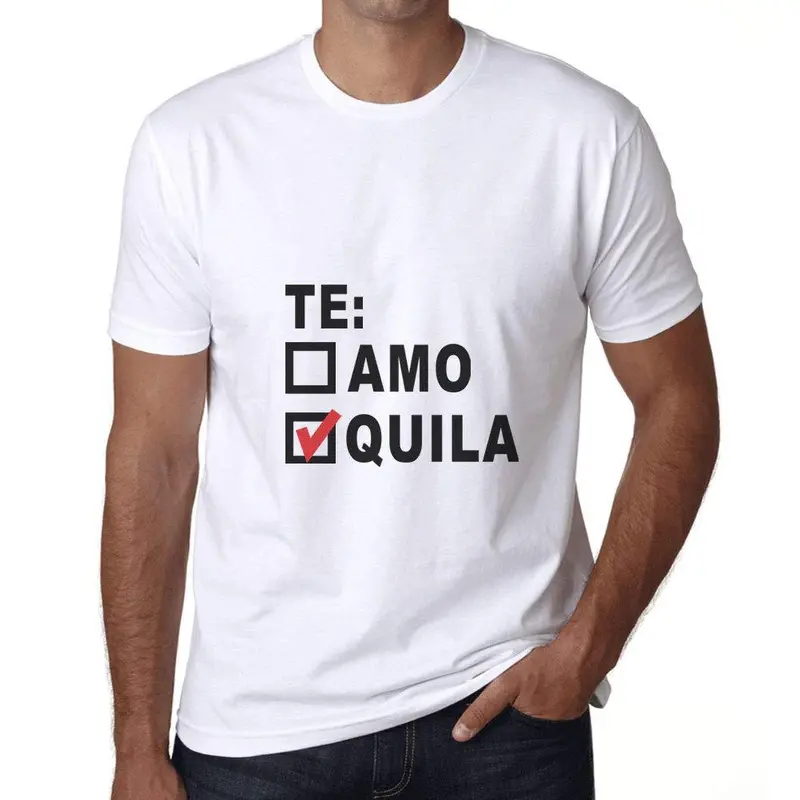 Ultrabasic - Homme T-Shirt Graphique Te Quila Impreso Letras Blanc 1