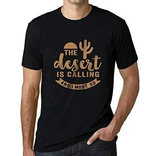 Ultrabasic - Homme T-Shirt Graphique The Desert Is Calling Noir Profond 1