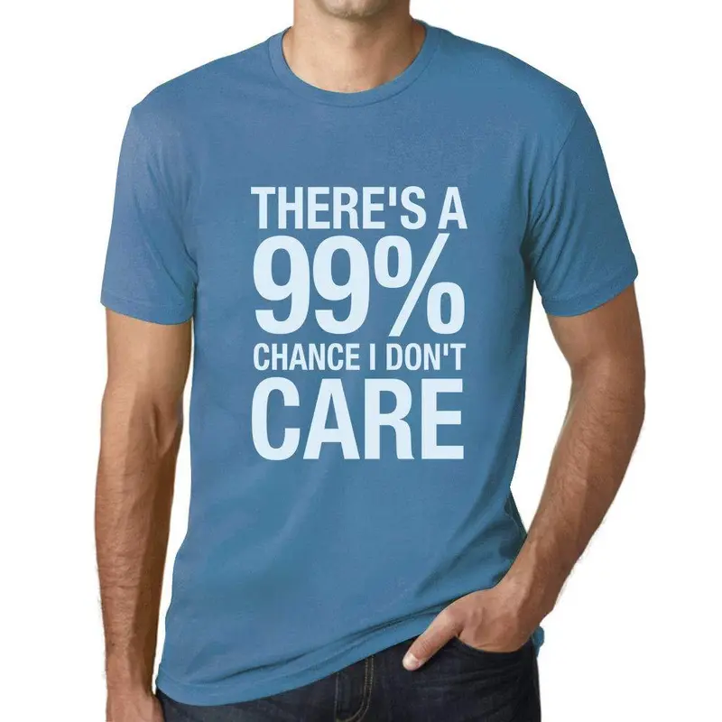 Ultrabasic Homme T-Shirt Graphique There's A Chance I Don't Care Aqua 1