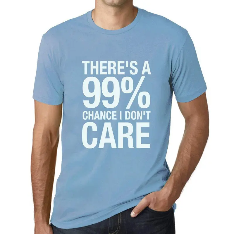 Ultrabasic Homme T-Shirt Graphique There's A Chance I Don't Care Ciel 1