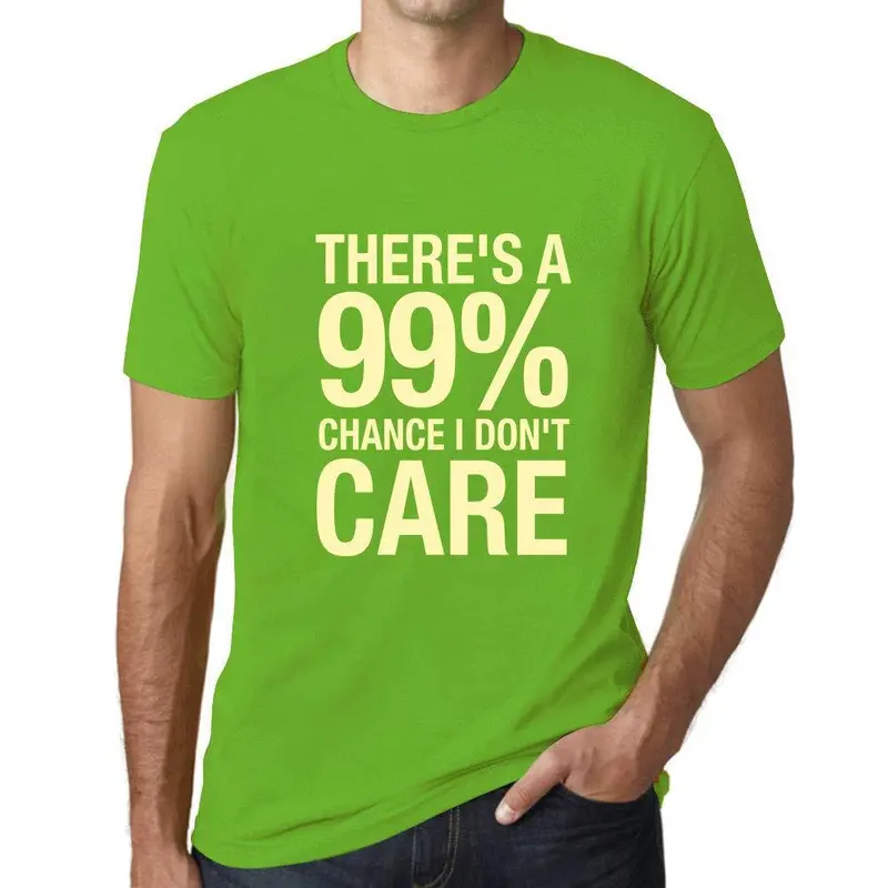 Ultrabasic Homme T-Shirt Graphique There's A Chance I Don't Care Lime 1