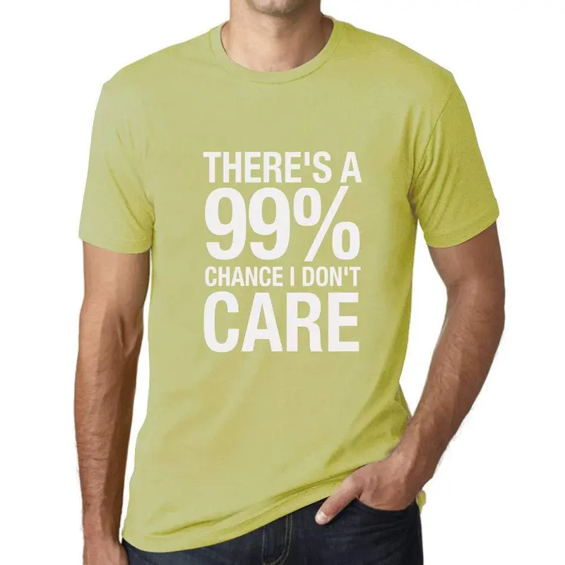 Ultrabasic Homme T-Shirt Graphique There's A Chance I Don't Care Tilleul 1