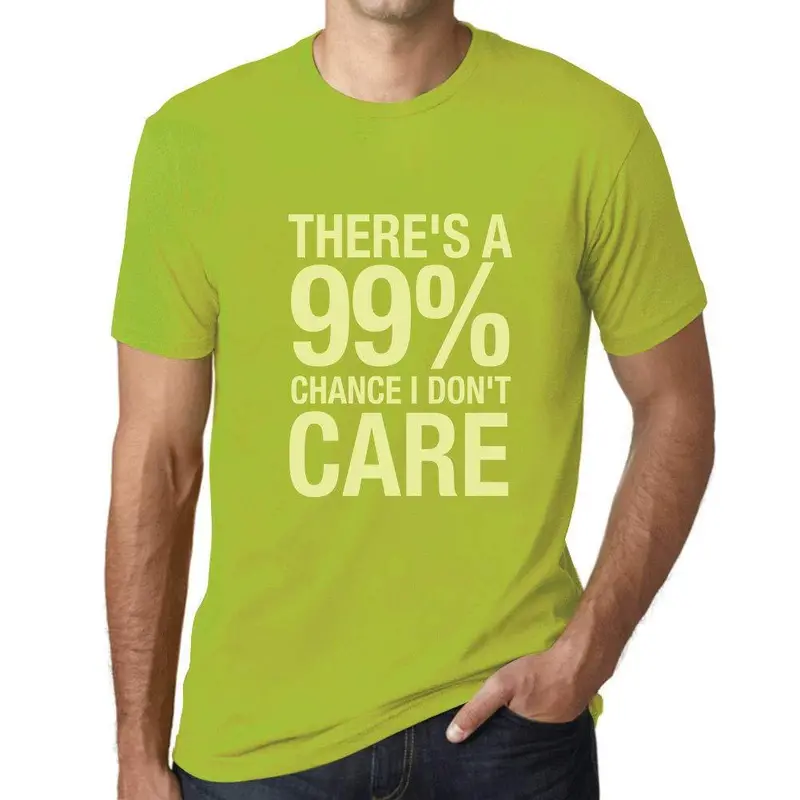 Ultrabasic Homme T-Shirt Graphique There's A Chance I Don't Care Vert Pomme 1