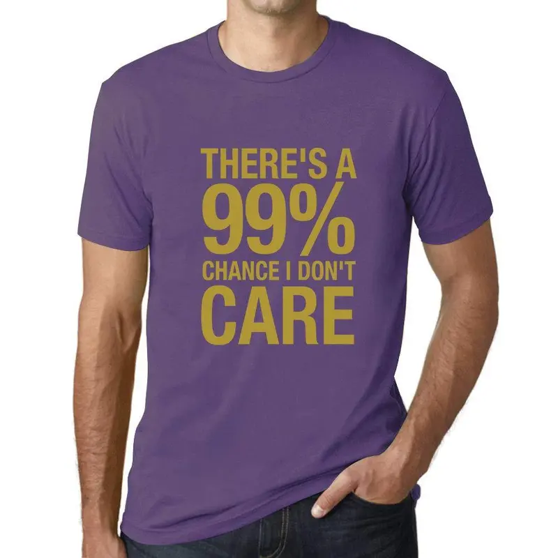 Ultrabasic Homme T-Shirt Graphique There's A Chance I Don't Care Violet Clair 1