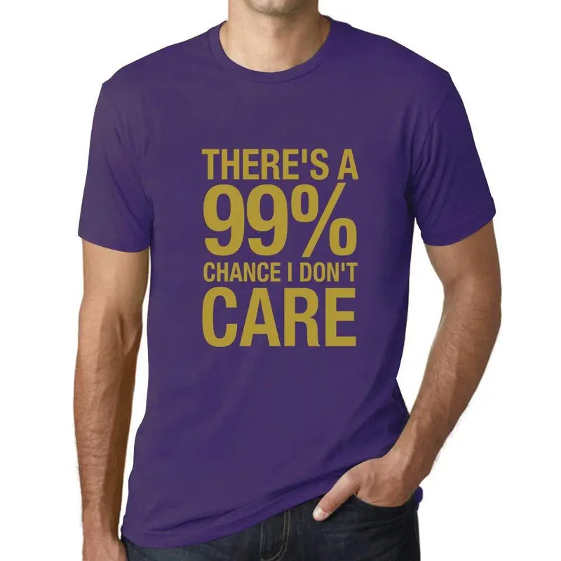 Ultrabasic Homme T-Shirt Graphique There's A Chance I Don't Care Violet Foncé 1