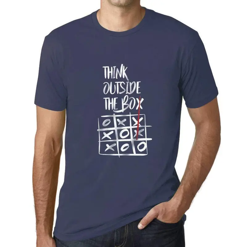 Ultrabasic - Homme T-Shirt Graphique Think Outside The Box Denim 1